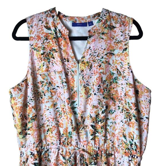 Women's APT 9 XXL Floral Dress Sleeveless V Neck  Elastic Waist Pockets - Picture 8 of 15